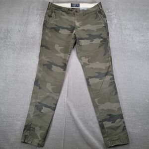 Abercrombie Fitch Felix Super Slim Camo Pants Mens Actual Size 30x30